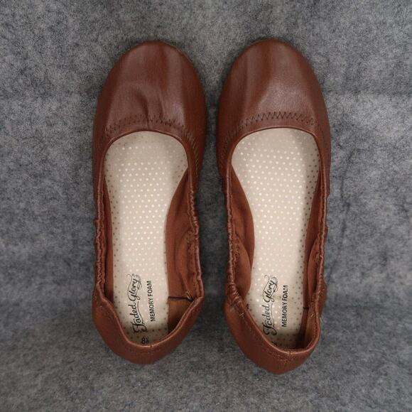 Faded Glory Shoes Womens 8.5 Ballet Flats Slip On Scrunch Memory Foam Comfort - Picture 8 of 15